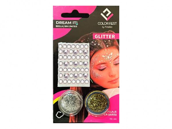 KIT BRILLA GLITTER ORO/PLATA - PINTAFAN CREATIVA