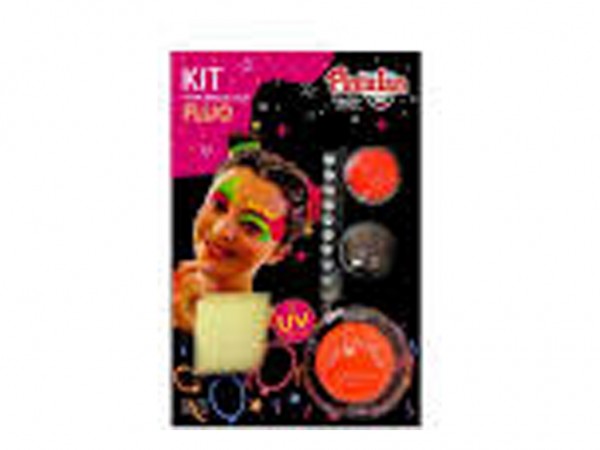 MAQUILLAJE KIT MIX GLAM NARANJA FLUO - PINTAFAN CREATIVA