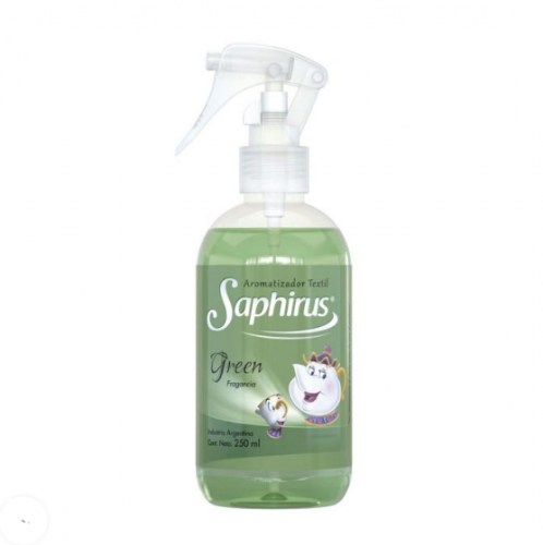 AROMATIZADOR SAPHIRUS TEXTIL GREEN 250ml - LIMPIEZA Y QUIMICOS CIDER