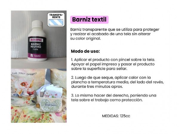 BARNIZ NEUTRO TEXTIL 125cc - SKALATEX