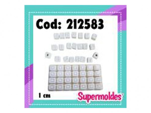 MOLDES SILICONA ABECEDARIO CUENTAS 1 CM - SUPERMOLDES