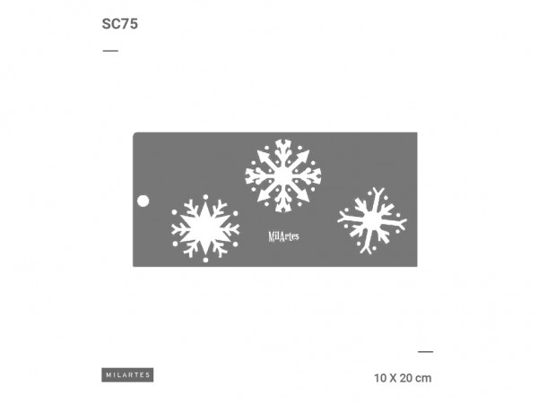 STENCIL MIL ARTES 10x20cm SC (SET 7cmx4) - MIL ARTES