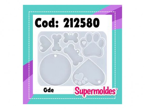 MOLDES SILICONA SET CANINO HUELLA / HUES - SUPERMOLDES