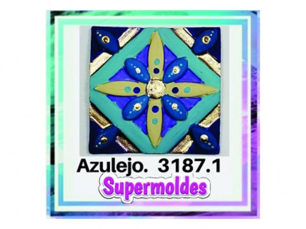 MOLDES RESINA AZULEJOS 6x6cm - SUPERMOLDES