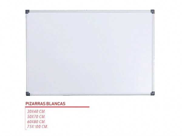 PIZARRA BLANCA 80x120 MARCO METAL - PIZARRAS
