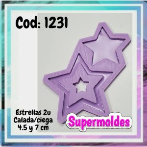 MOLDES RESINA ESTELLITAS 2u 4.5cm/7cm - SUPERMOLDES