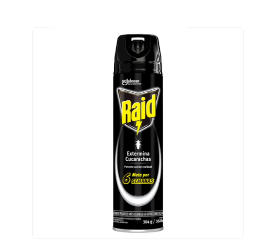 RAID AEROSOL EXTERMINADOR 360cc NEGRO - LIMPIEZA Y QUIMICOS CIDER