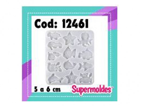 MOLDES RESINA DIJES ANIM DE MAR X 13 Un - SUPERMOLDES