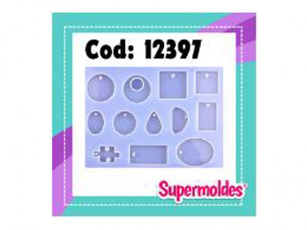 MOLDES RESINA DIJES 12 U 2.5 A 4 cm 5 mm - SUPERMOLDES