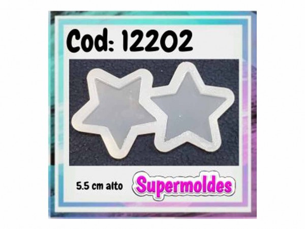 MOLDES RESINA ESTRELLAS 2und 5cm 4mmESP - SUPERMOLDES