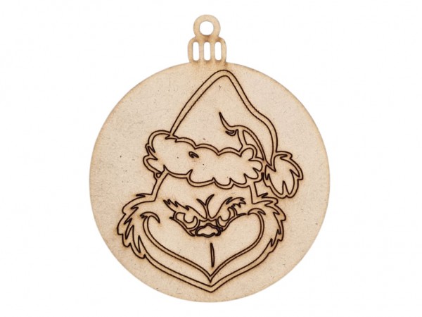 BORLA GRINCH X 10 CM - navidad - IND DEL ARTE / CORTE LASER