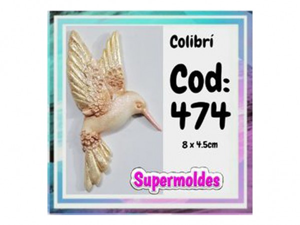 MOLDES RESINA COLIBRI 8X4.5 cm - SUPERMOLDES