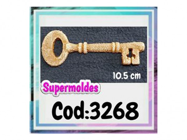 MOLDES RESINA LLAVE 10.5cm EFEC OXIDO - SUPERMOLDES