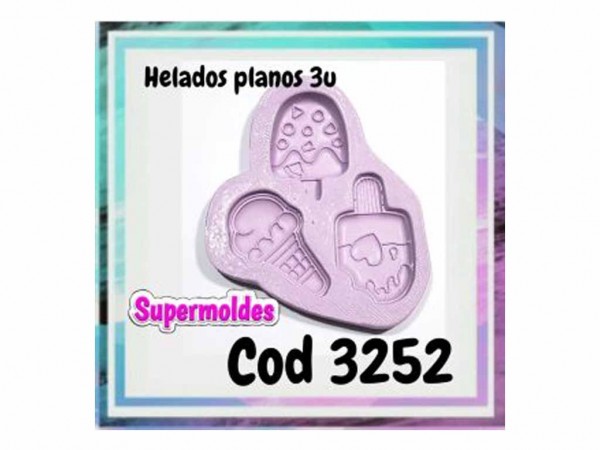 MOLDES SILICONA HELADOS 3 Un 3.5 cm - SUPERMOLDES