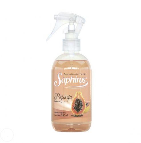 AROMATIZADOR SAPHIRUS TEXTIL PAPAYA 250ml - LIMPIEZA Y QUIMICOS CIDER