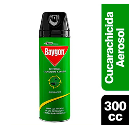 BAYGON VERDE AEROSOL CUCARACHAS 300cc - LIMPIEZA Y QUIMICOS CIDER