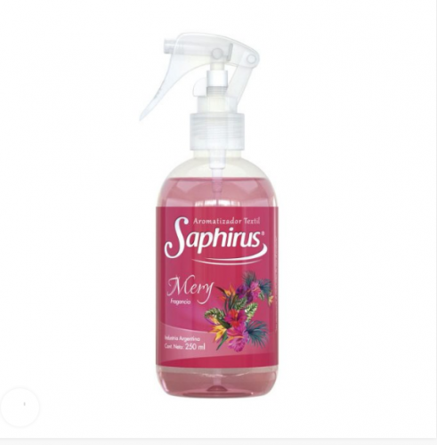 AROMATIZADOR SAPHIRUS TEXTIL MERY 250ml - LIMPIEZA Y QUIMICOS CIDER