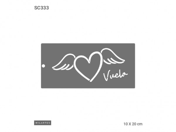 STENCIL MIL ARTES 10x20cm SC (SET 7cmx4) - MIL ARTES