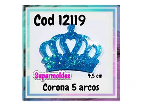 MOLDES RESINA CORONA 5 ARCOS CALADOS 3x4 - SUPERMOLDES