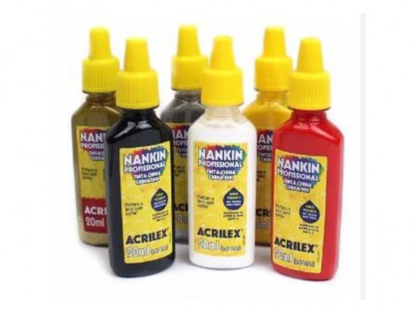 TINTA CHINA 20 ml ACRILEX NEGRO - ACRILEX