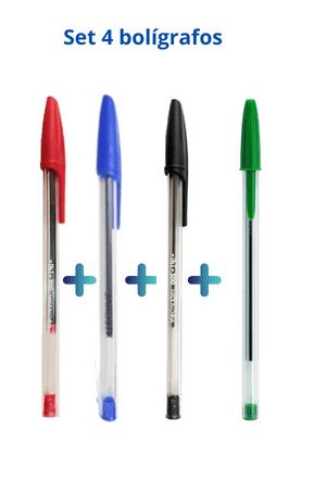 BOLIGRAFOS SET IBI x 4 COLORES SURTIDOS - IBICO