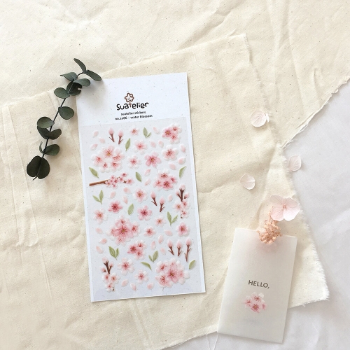 STICKER PVC 10x19cm WATER BLOSSOM - IBICO