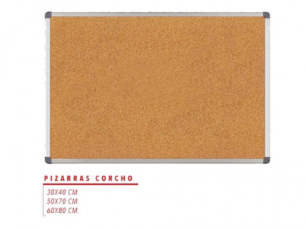 PIZARRA CORCHO 60X80 MARCO METAL - PIZARRAS
