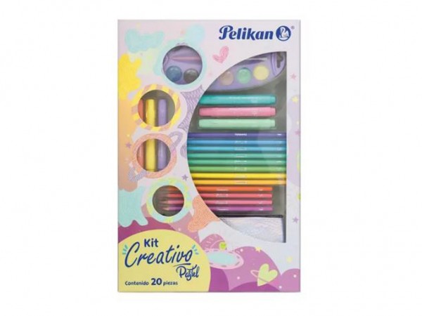 KIT CREATIVO PASTEL x 20 ARTICULOS - PELIKAN