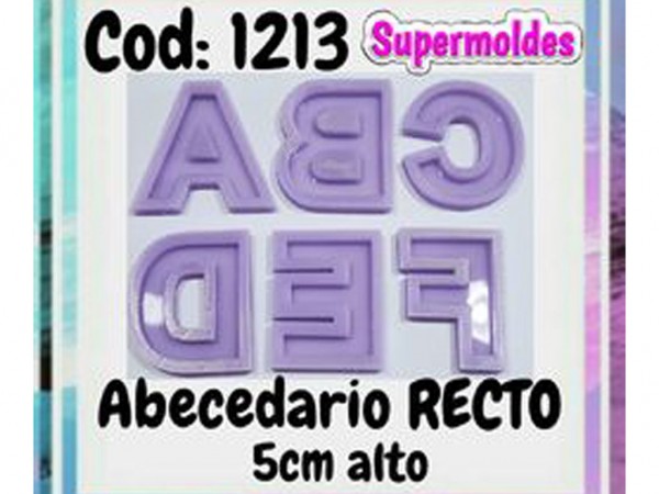 MOLDES RESINA ABECEDARIO RECTO 5cm - SUPERMOLDES