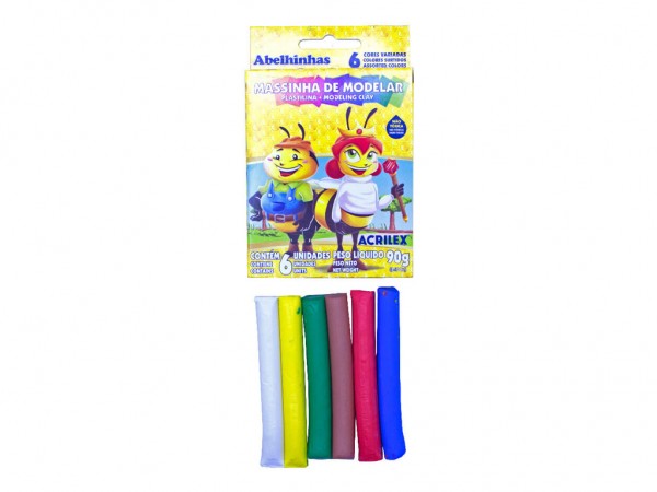 PLASTILINA 6 COLORES X 90GR - ACRILEX