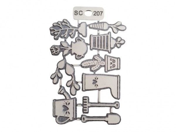 SELLOS SET JARDIN 10 UNIDADES ( 5CM) - IND DEL ARTE / CORTE LASER