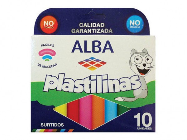 PLASTILINA ALBA SURTIDAS x10 unidades - ALBA