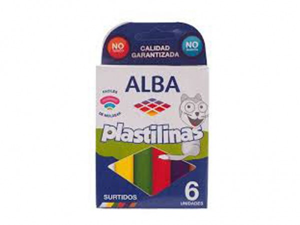 PLASTILINA ALBA SURTIDA x6 unidades - ALBA