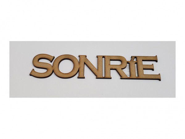 PALABRA SONRIE 40x180 3mm - IND DEL ARTE / CORTE LASER