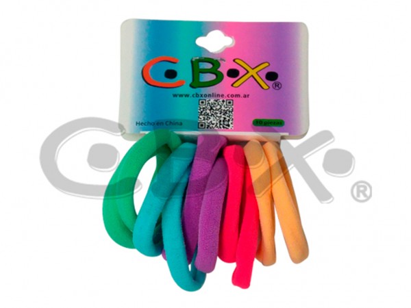 GOMITAS DE PELO TOALLA PASTEL X 10 UNID - CBX