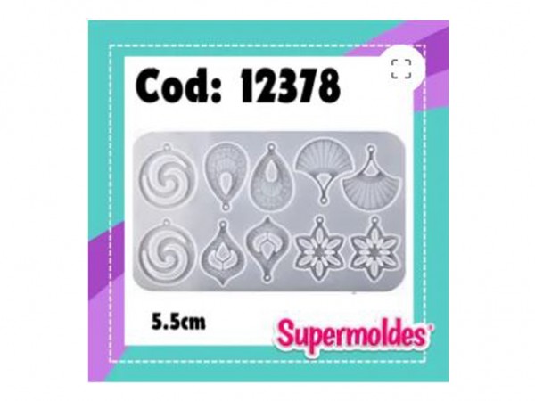 MOLDES RESINA AROS LABRADOS 5 PAR 5.5cm - SUPERMOLDES