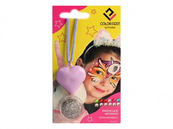 KIT BRILLA COLLAR/GLITTER UNICORNIO - PINTAFAN CREATIVA