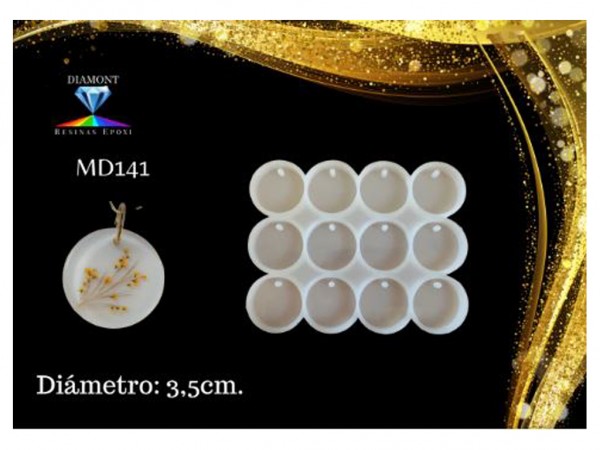 MOLDES PARA RESINA MD141/TAGS CIRCULARES - RESINA DIAMONT