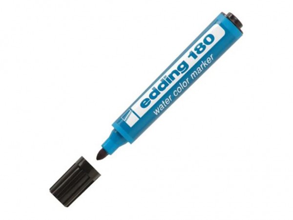 MARCADOR EDDING E180 AL AGUA NEGRO P RED - LIBRERIA