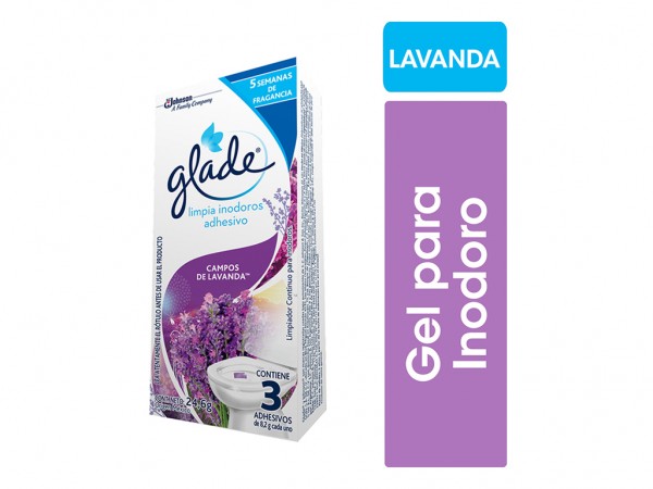 GLADE BAÑOS LIMPIADOR ADHESIVO LAVANDA x3 unid - LIMPIEZA Y QUIMICOS CIDER