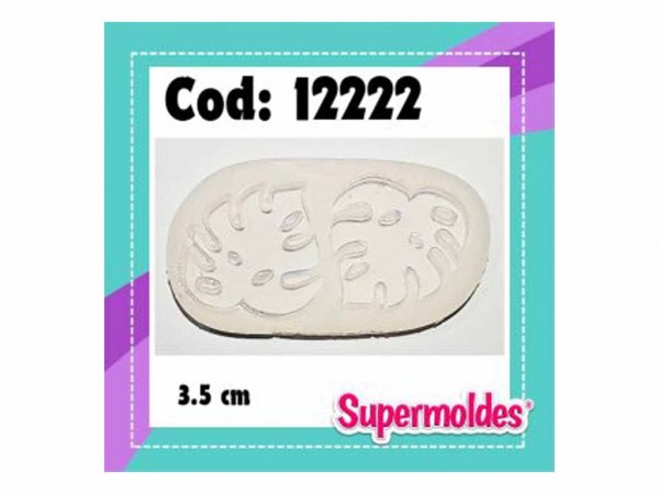 MOLDES RESINA HOJA MOSTERA x2und 3,5cm - SUPERMOLDES