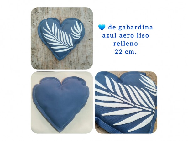 LIENZO CORAZON 22cm GABARDINA BLUE - ESAMOR