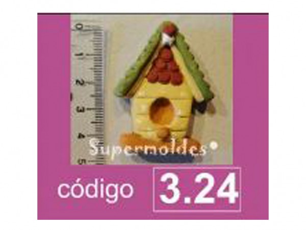 MOLDES SILICONA CASITA PAJARITO 5 CM - SUPERMOLDES