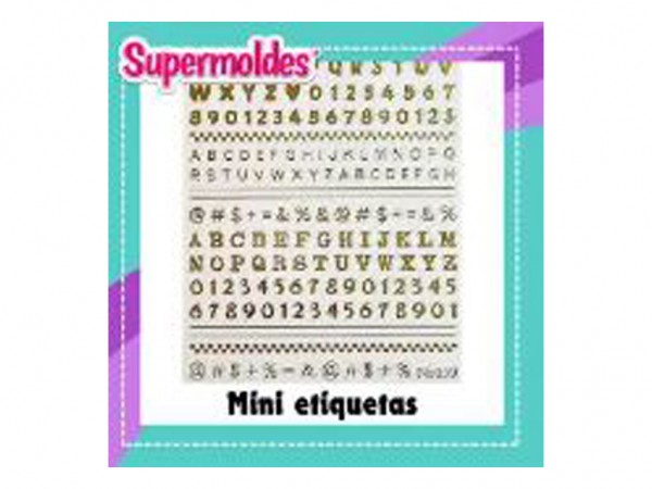 MINI ETIQUETAS AUTOADHE LETRAS ORO - SUPERMOLDES