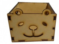 CAJON SOUV ANIMALES/OSO (9x10x10cm) - IND DEL ARTE / CORTE LASER