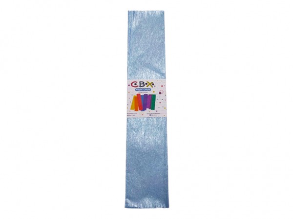 PAPEL CREPE PERLADO CELESTE 2mx50cm - CBX