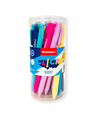 BOLIGRAFO RETRACTIL CLICK AZUL - SIMBALL