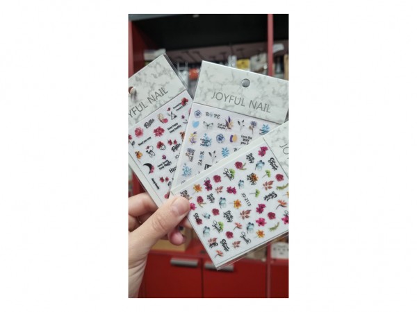 MINI ETIQUETAS AUTOADHE FLORES - SUPERMOLDES