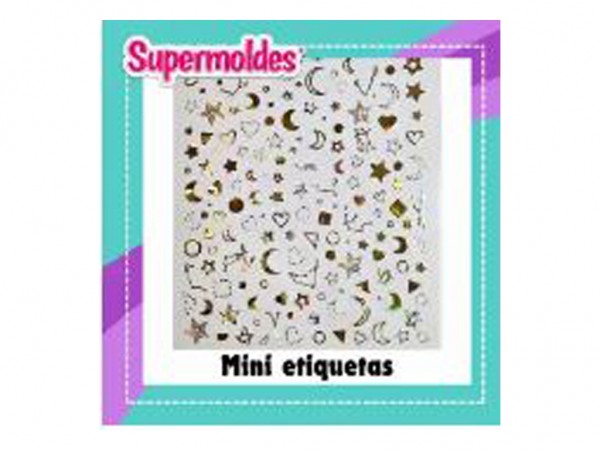 MINI ETIQUETA AUTOADHE ESTREL LUNA CONST - SUPERMOLDES