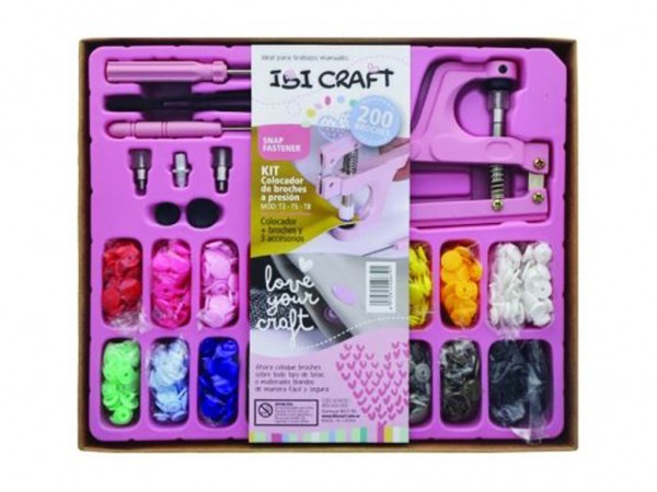 SET COLOCADOR DE SNAP 200PCS + PINZA - IBICO